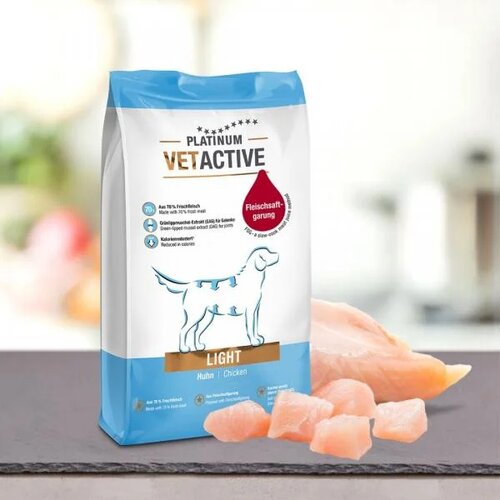 PLATINUM VETACTIVE light poluvlažna hrana za gojazne pse piletina 5kg Slike