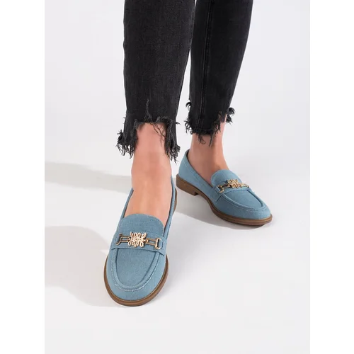 Shelvt Women's stylish denim loafers