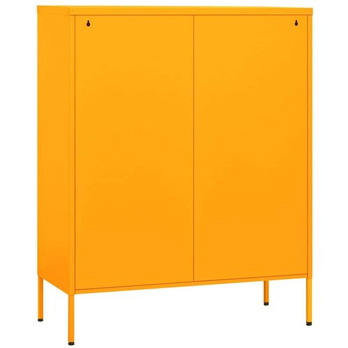 VidaXL Ormarić za pohranu boja senfa 80 x 35 x 101,5 cm čelični Slike