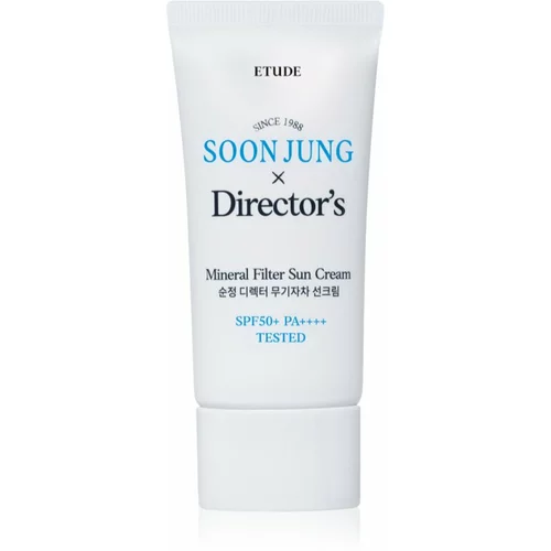 ETUDE SoonJung X Directors Sun Cream mineralna zaščitna krema za obraz in občutljive predele SPF 50+ 50 ml
