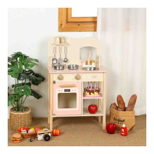 Premium Stil Dečja drvena kuhinja - roze MSN25049 ( 14551 ) Slike