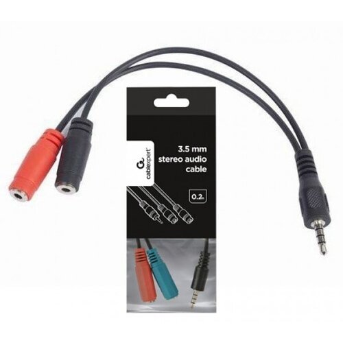 Gembird Audio kabl 0,2 m 2 x 3.5mm crni Cene
