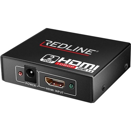 Redline HDMI razdjelnik, 1 ulaz &amp;ndash; 2 izlaza &amp;ndash; HS-2000 Slike
