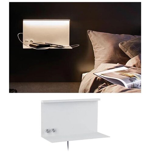 PAULMANN 78919 - LED/4,5W prigu&amp;scaron;iva svetiljka sa policom i USB + LED/1,6W 230V Slike