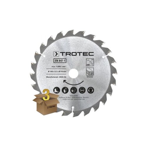 Trotec Set listova kružne pile Ø 150 mm (24 zuba), 3-dijelni; za drvo Cijene