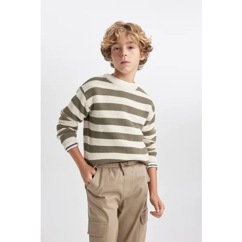 Defacto Boy's Crew Neck Knitwear Sweater