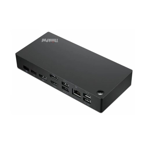 Lenovo Think thinkpad universal usb-c dock -eu - 3x usb 3.1 gen 2 (10 gbps, 1 always-on charging), 1x usb-c (10 gbps, 5V / 3A), 2x usb 2.0, 2x displayport, 1x hdmi, 1 x 3.5 mm combo, 1x gigabit ethernet port, 90W power adapter Slike