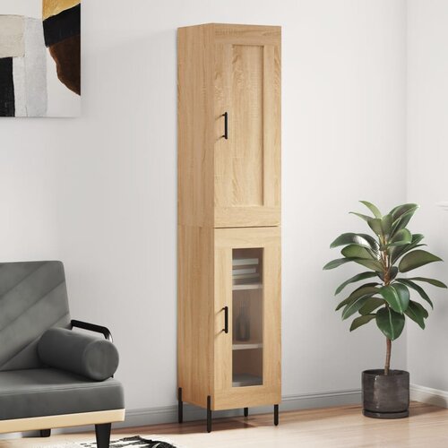 vidaXL Visoka komoda hrasta sonome 34 5x34x180cm od konstruiranog drva Cene