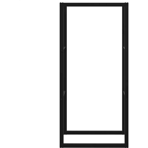 VidaXL Stalak za drva crni 55x30x116 cm čelik Slike