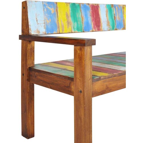 VidaXL klupa od masivnog obnovljenog drva 115 cm Slike
