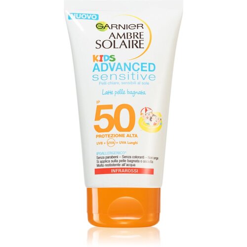 Garnier Ambre Solaire Sensitive Advanced za&amp;scaron;titno dječje mlijeko za sunčanje SPF 50 150 ml Slike