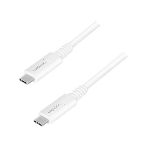 Logilink USB 4 Gen 3x2 Type C cable, C/M na USB - C/M, E mark, PD, 8K, bela ( 5832 ) Slike
