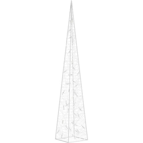 VidaXL Akrilni ukrasni stožac s LED svjetlima hladni bijeli 90 cm Slike