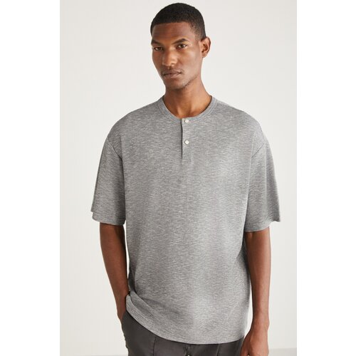 GRIMELANGE MILLARD Basic Relaxed Gray Single T-Shirt Slike