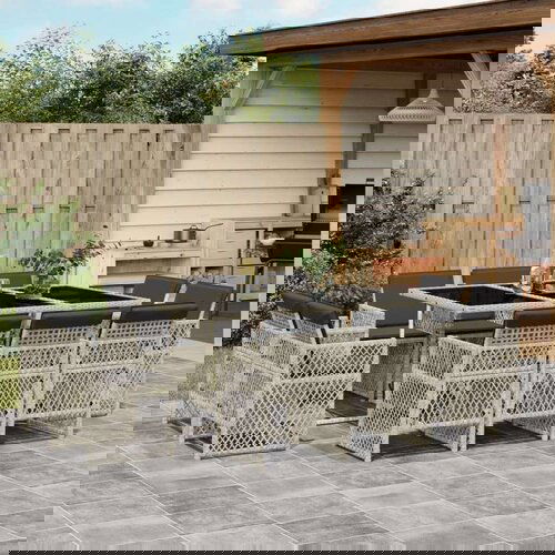  11-dijelni vrtni blagovaonski set s jastucima svijetlosivi Cijene
