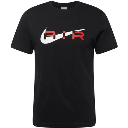 Nike Sportswear Majica 'Air' crvena / crna / prljavo bijela