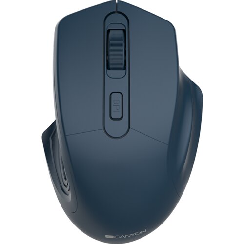 Canyon 2.4GHz Wireless Optical Mouse with 4 buttons, DPI 800/1200/1600, Dark Blue, 115*77*38mm, 0.064kg Slike