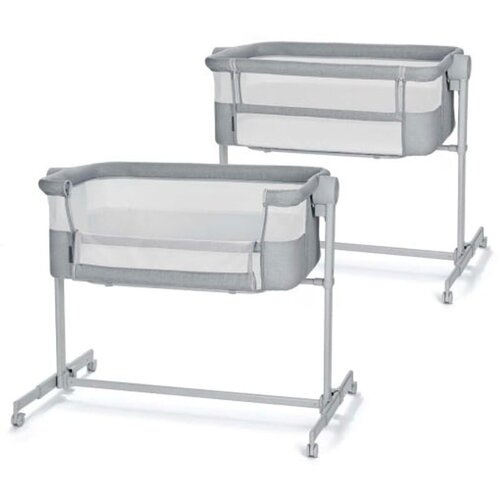 Kinderkraft obposteljna posteljica nestee™ up 2 full light gray Cene
