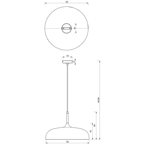  Brilagi - Visilica na sajli ABRAHAM 1xE27/60W/230V pr. 35 cm crna Slike