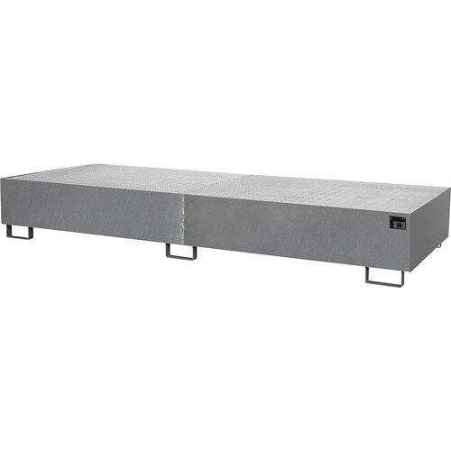 eurokraft pro Regalna talna kadica, prestrezna prostornina 1000 l, DxŠxV 3550 x 1300 x 355 mm, z mrežasto rešetko, vroče pocinkana izvedba Cene