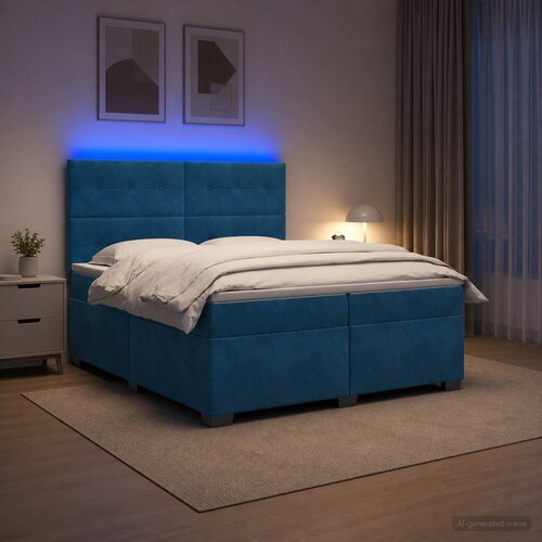  Boxspring krevet s madracem Plava 200 x 200 cm Bar&scaron;un Cijene