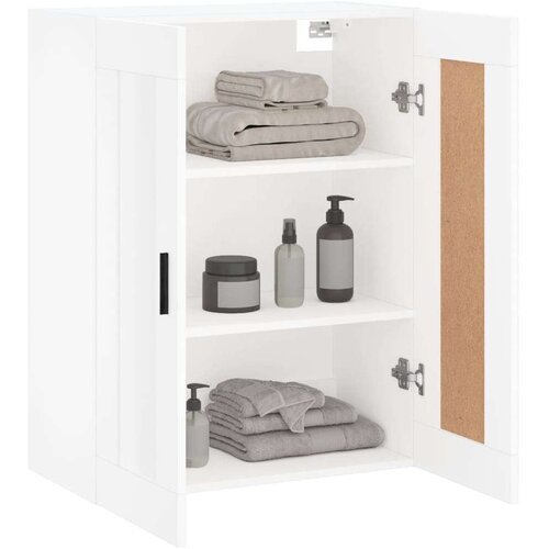 VidaXL Stenska omarica bela 69,5x34x90 cm inženirski les Slike