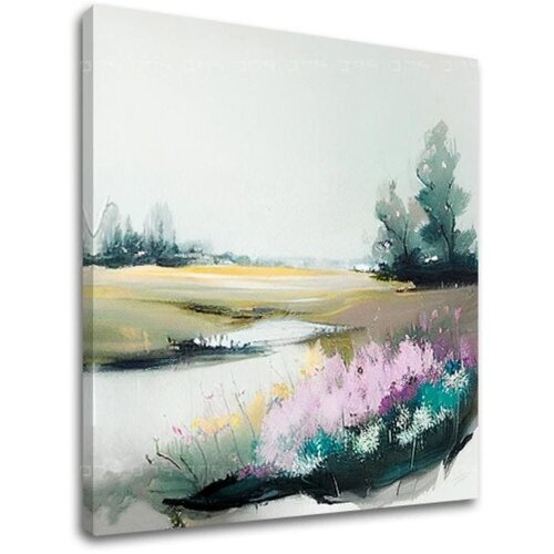  Pejzaž  na platnu neobično mesto na livadi (pastel vorld) Cene