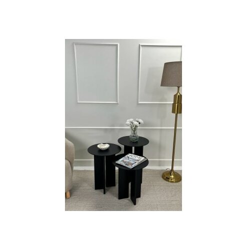 Hanah home set za kafu leo (55 + 50 + 45) black (313RTX1143) Slike