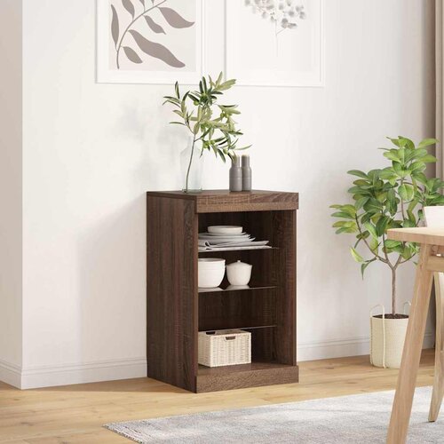  Komoda s LED svjetlima boja hrasta 41x37x67 cm Cene