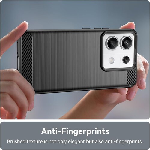 Techsuit Carbon Silicone maska za Xiaomi Redmi Note 13 Pro 5G / Poco X6 &amp;ndash; crna Slike