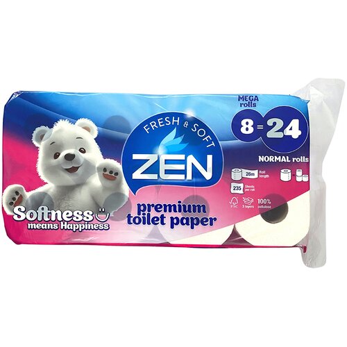 Zen Toalet papir, 8/1, 3 sloja Slike
