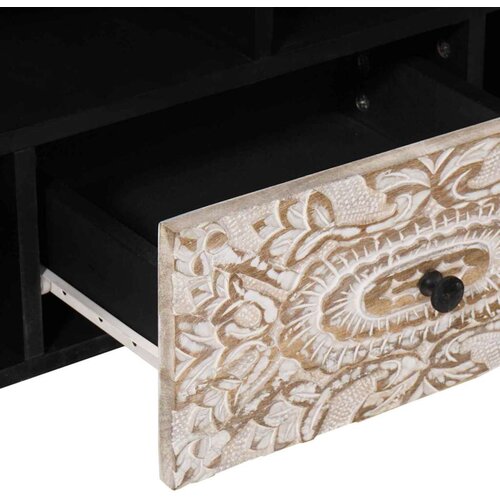  ormar s ladicama Bijelo 100 x 33 5 x 46 cm Čvrsto drvo manga - Bijelo Slike