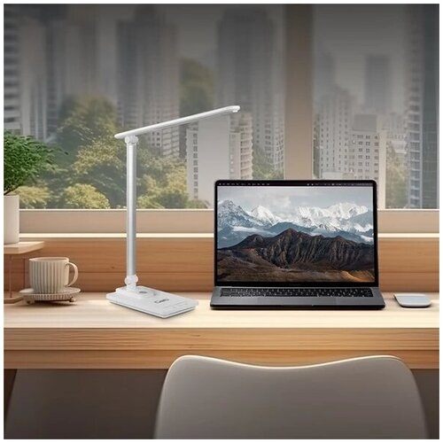  LED prigu&amp;scaron;iva stona lampa sa USB priključkom, LED/9W/230V, 3000K/4000K/5500K, bela Slike