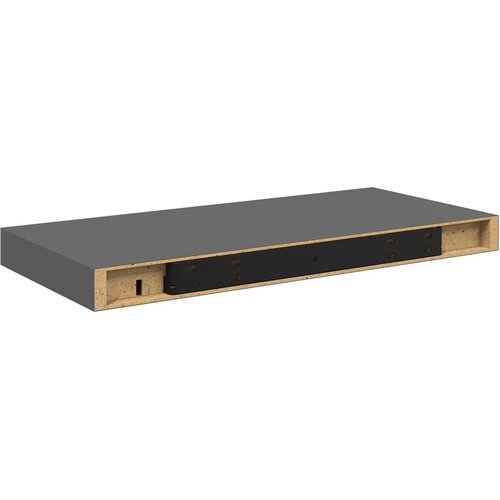  Plutajuća zidna polica visoki sjaj siva 50 x 23 x 3,8 cm MDF Slike