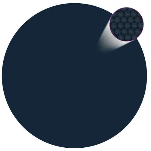  Plavajoča PE solarna folija za bazen 549 cm črna in modra