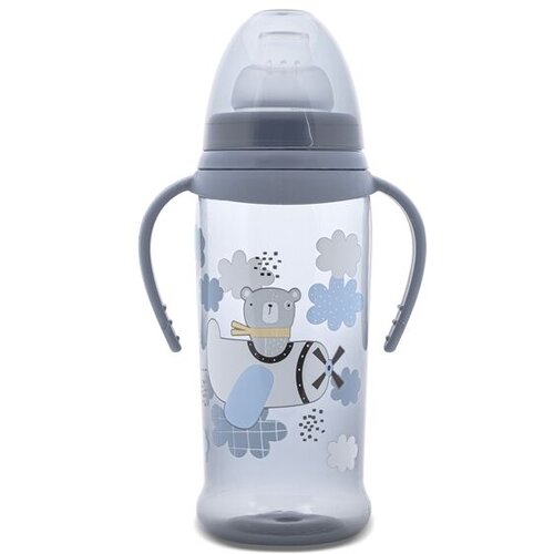 Lorelli Fla&amp;scaron;ica za bebe sa ručkama i mekim kljunom My Friend, 350ml, Plava Slike