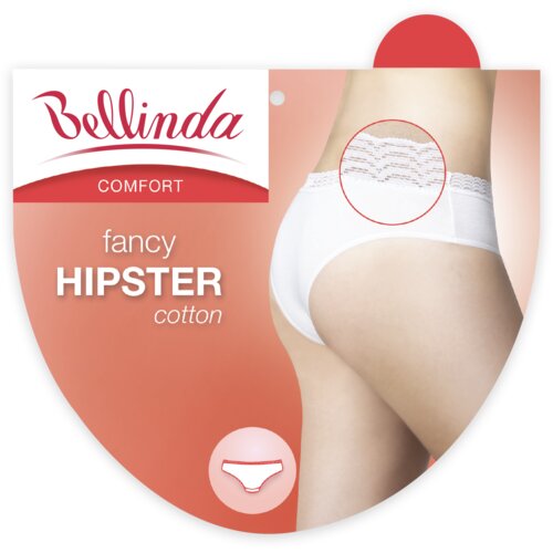 Bellinda FANCY COTTON HIPSTER - Women's Hipster Panties with Lace Hem - Light Pink Slike