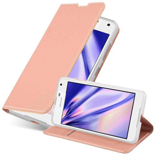 Cadorabo Ohišje, združljivo z Nokia Lumia 650 v klasična rožnata zlata - Zaščitni ovitek z magnetnim zapiranjem, stoječo funkcijo in režo za kartice, (20551821) Cene