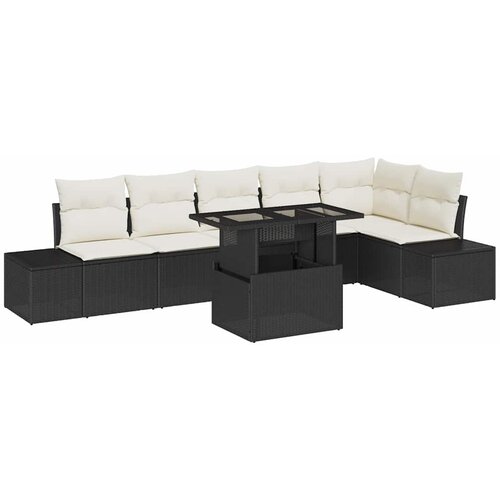  Sjedeća garnitura za vrt 7 kom. poliratan 319 x 154 x 85 cm Slike