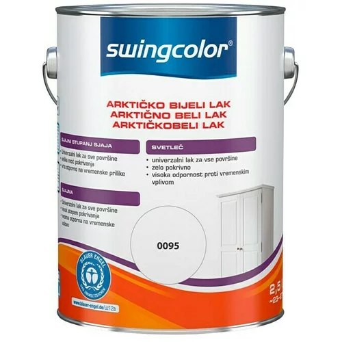 SWINGCOLOR Arktično beli lak Swingcolor (bele barve, sijaj, 2,5 l)