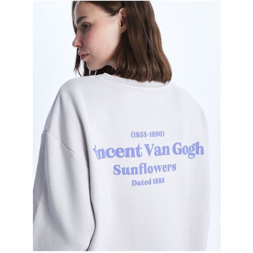 LC Waikiki Women&amp;#039;s Crew Neck Vincent Van Gogh Printed Long Sleeve Oversize Sweatshirt Slike