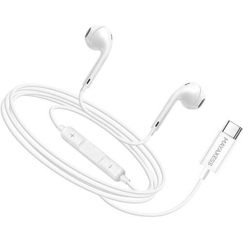 Oem Mayaxess, Žične USB-C slu&scaron;alke za Galaxy A57 z vgrajenim mikrofonom, Bela, (5000299371) Cene