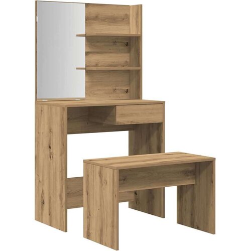 VidaXL Set toaletnog stolića Artisan hrast konstruirano drvo Slike