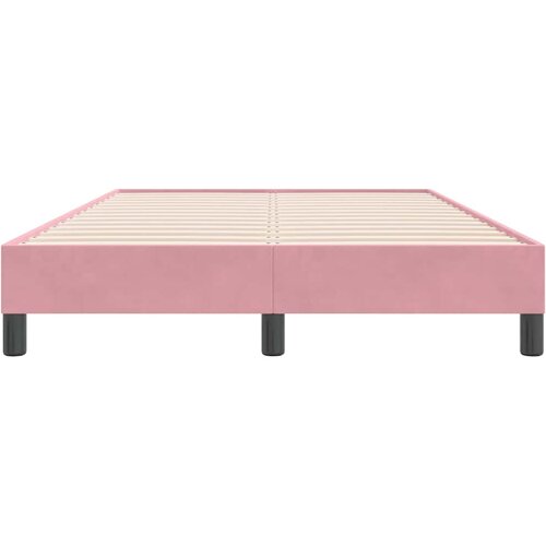 Box Spring krevet bez madracem ružičasti 120x220 cm samt Slike