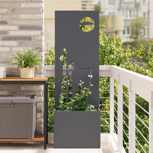 vidaXL Vrtni Sadič s Dekorativnom Pločom Antracit 50 x 140 cm Cijene