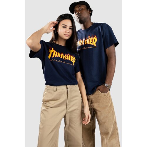 Thrasher Flame T-shirt navy Slike