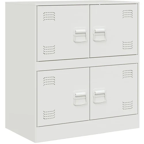 MAISON CHIC Komoda - Predalnik bela 67x39x73 cm jeklo, (21715744)