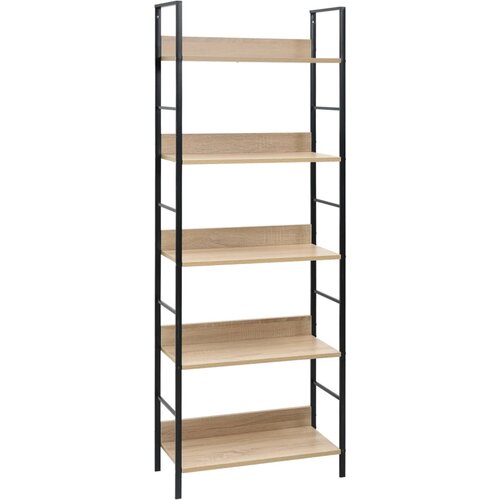 VidaXL Knjižna polica 5-nadstropna hrast 60x27,6x158,5 cm iverna pl. Slike