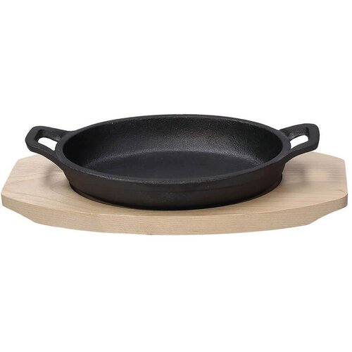 Tognana Ponev z lesenim podstavkom Fusion Taste 17x11cm / ovalna / ghisa, les, (5000198706) Slike