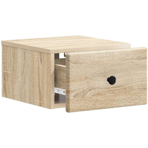  Noćni ormarić za montažu na zid s ladicama 2 pcs Hrast sonoma Slike